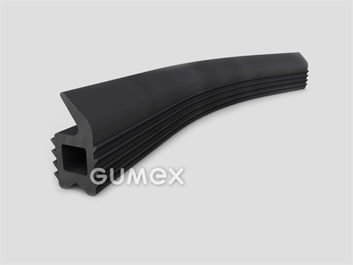 Kunststoffprofil für die Tür G1101, geformt, 19,5x11mm, 60°ShA, PVC, -40°C/+60°C, schwarz, 